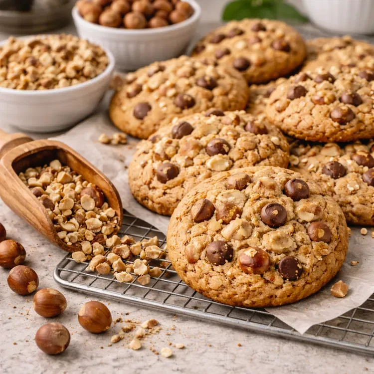 Hazelnut pieces for biscuits & cookies illustration